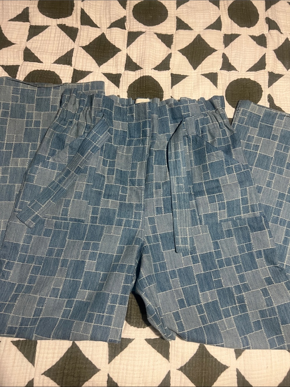 Sézane Andreas Patchwork Trousers - Picture 2 of 5